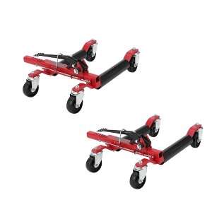 Car Wheel Dolly Jack Set of 2, Mechanical Wheel Dollies with Foot Pedal & Steel Rollers, Vehicle Rollers Dolly - 1 of 4