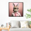 Gulches Stretched Canvas Print - Whimsical Rabbit in Blush Pink Suit for Nursery and Bedroom Wall Decoration - 2 of 4