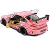 2020 RWB Bodykit #23 "Pink Pig" Pink with Graphics 1/18 Diecast Model Car by Solido - 4 of 4