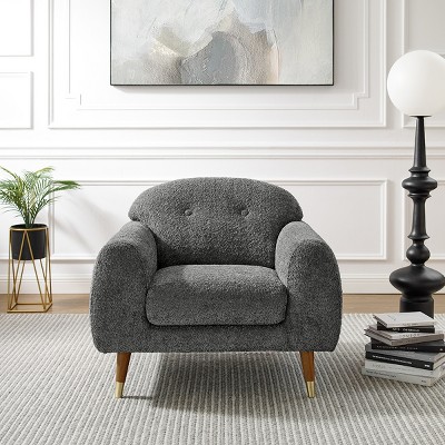 MINIMORE Modern Style 37.8"W Iris Accent Chair & Armchair with Tufted back