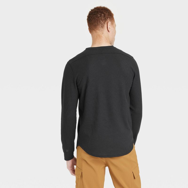 Men's Waffle-Knit Henley Athletic Top - All In Motion™, 2 of 4