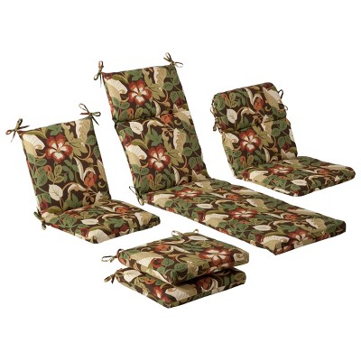 Outdoor Cushion & Pillow Collection - Brown/Green Floral