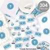 Big Dot of Happiness Blue Elegant Cross - Boy Religious Party Candy Favor Sticker Kit - 304 Pieces - 2 of 4