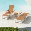 Arceso Aluminum Chaise Lounge Chair Outdoor, HDPS Patio Lounge Chair, 5 Positions Adjustable Backrest, Wheels for Pool Outside Poolside Deck - 2 of 4