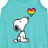 - Peanuts - Snoopy Rainbow Heart Graphic Sleeveless Aline Dress - 2 of 4