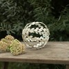 Floral Sphere Decorative Accent Antique White Metal by Foreside Home & Garden - 2 of 4