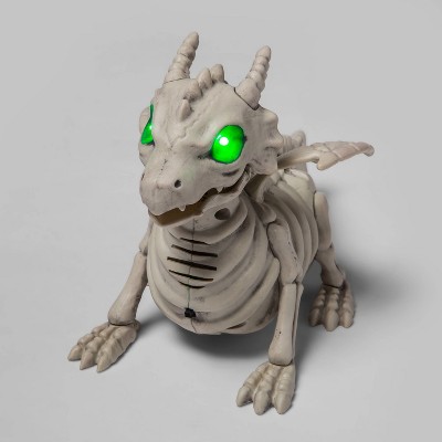Animated Light And Sound Dragon Skeleton Halloween Decorative Prop ...