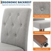 Coucheta Dining Chair Set - Linen Upholstered Button Tufted, High Back & Wide Seat, for Kitchen/Living Room - 3 of 4