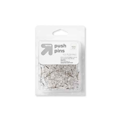 150pcs Clear Thumb Tacks, Standard Clear Push Pins Steel Point and Transparent Plastic Head for Bulletin Board, Fabric Marking, Crafts and Office