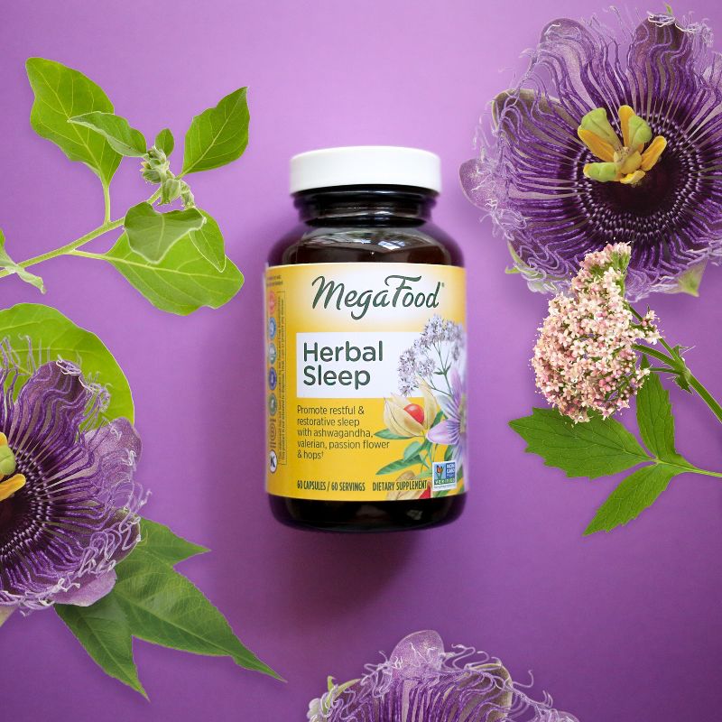 MegaFood Herbal Sleep with with Ashwagandha &#38; Valerian Capsules - 30ct, 6 of 8