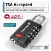 Fosmon TSA Approved Luggage Lock, Combination Padlock with Zinc Alloy Body, Combo TSA Lock for Luggage, Suitcase, Locker, Gym, Backpack - Black - 2 of 4