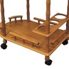 Gulches Bar Serving Carts: 29" Tall 2-Tier Wine Table with Warm Oak Finish - 4 of 4