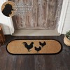 Down Home Rooster & Hens Coir Rug Oval 17x48 VHC Brands - 3 of 4