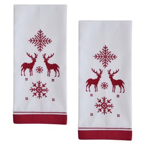 Park Designs Holiday Fairisle Decorative Dishtowel Set Of 2 - 1 of 4