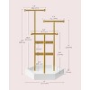 3-Tier Jewelry Display Stand with Tray - Metal Frame Holder for Necklaces, Earrings & Rings - 4 of 4