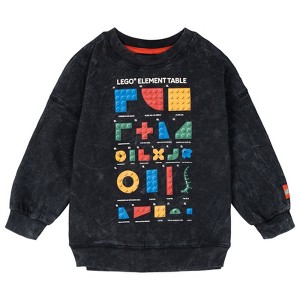LEGO Baby Boy or Girl Long Sleeve Fleece Top Acid Wash Black 12