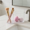 OnDisplay Clear Acrylic Makeup Brush & Sponge Organizer – 2-Compartment Cosmetic Holder for Vanity - 3 of 3