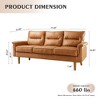 XIZZI 3 Seater Sofa Couch with Deep Seats, Modern Upholstered Sofa with Armrests, Comfy Couches for Living Room, Bedroom and Office - 3 of 4