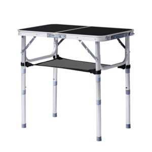 Syemin Folding Tables Adjustable 2ft Portable Pinic Table, Folding Camping Table, Foldable Lightweight Patio Side Table, Black, 23.82"*15.83"*23.63" - 1 of 4