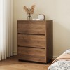 Luck Live Modern 3-Drawer Dresser, Wooden Storage Cabinet with Ample Space, Minimalist Bedroom Chest Walnut Color - 2 of 4