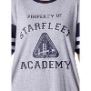 Star Trek Womens' Property Of Starfleet Academy Nightgown Pajama Shirt Grey - 3 of 4