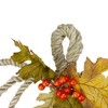 Northlight 16" Autumn Foliage and Rope Pumpkin Thanksgiving Wall Hanging - 3 of 4
