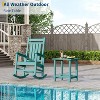 Weather Resistant Square Outdoor Side Table, Patio End Table for Backyard, Pool, Front Porch, and Indoor Use—Perfect Companion Piece - 2 of 4