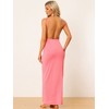 Allegra K Women's Spaghetti Strap Backless Beach Maxi Wrap Cover Up Dress - 4 of 4