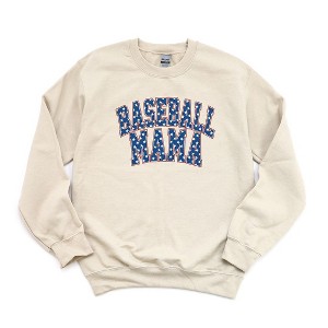 Simply Sage Market Women's Graphic Sweatshirt Baseball Mama Varsity Stars - 1 of 3