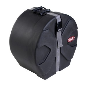 SKB Cases 8" x 14" Tom/Snare Case with Padded Interior, D-Shaped Drum Design, and Molded in Feet for Upright Positioning and Stability, Black - 1 of 4