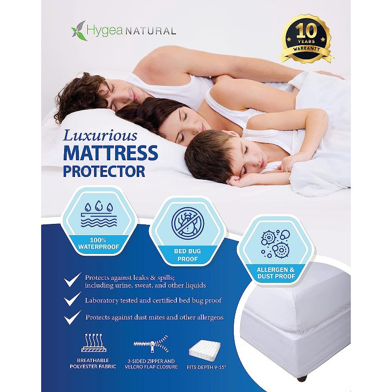 Hygea Natural Luxurious Bed Bug Matress Cover, 1 of 4