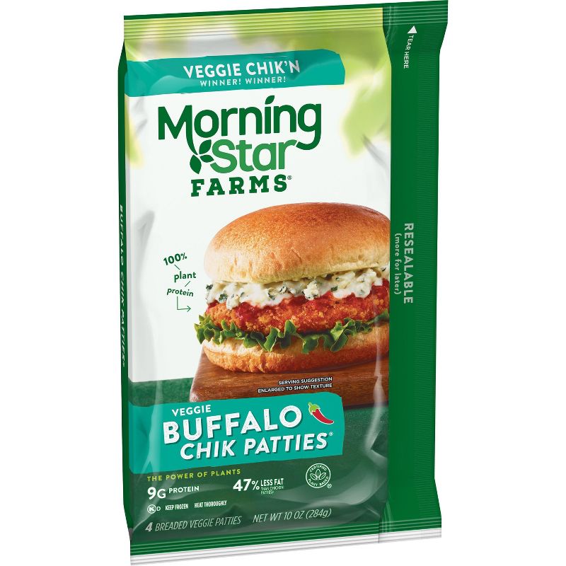 Morningstar Farms Buffalo Frozen Chik Veggie Patties - 4ct/10oz, 1 of 11