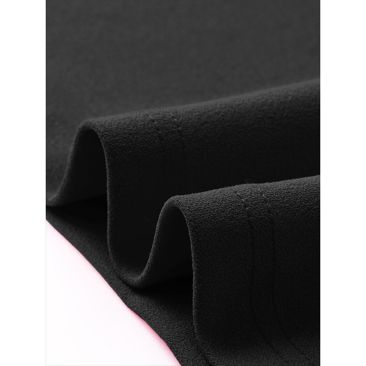 Женские платья INSPIRE CHIC Women's Square Neck Puff Sleeve Rear Slit Knee Length Business Pencil Dress X-Small Black — фото 4