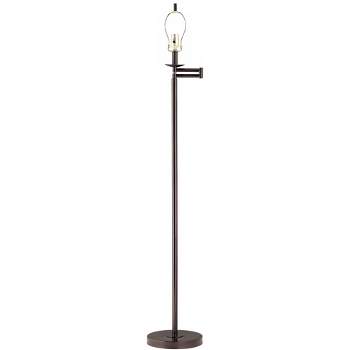 Regency Hill Adjustable Swing Arm Floor Lamp Base 60.5" Tall Bronze for Living Room Reading Bedroom Office