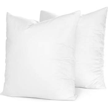 Continental Bedding Throw Pillow Inserts 10% White Goose Down 90% Feather Pillow Insert Inch Pack of 2