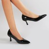Berness Women's Caitlin Classic Patent Kitten Heel Pumps - 4 of 4