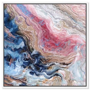 Art Remedy Doll Memories - Bold Watercolor Geode Pastel Color Abstract Wall Art Framed - 1 of 4