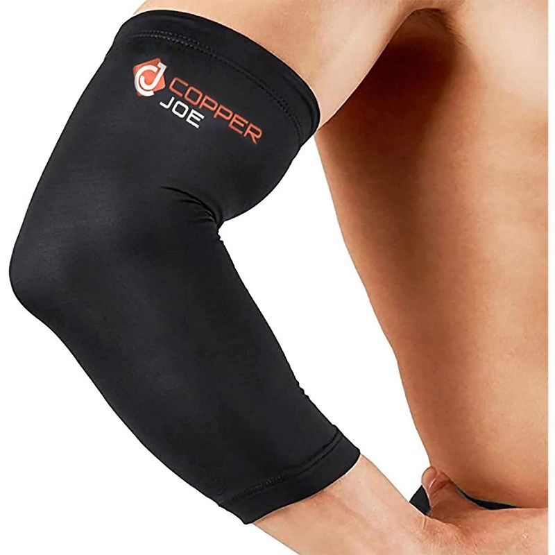 Copper Joe Recovery Elbow Compression Sleeve -Brace for Arthritis, Golfers or Tennis Elbow and Tendonitis. Elbow Support Arm Sleeves For Men and Women, 1 of 7
