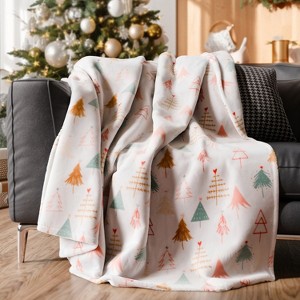Christmas Fleece Throw Blanket – Soft Flannel, Lightweight, Cozy Warm Blanket for Couch, Bed & Chair - CGK Linens - 1 of 4