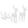 Reindeers & Sleigh Christmas Decoration 320 LEDs Acrylic - 4 of 4