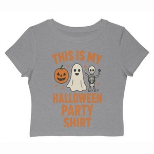 Rerun Island Women Halloween Party Shirt Shapes Short Sleeve Graphic Cotton Baby Tee - 1 of 4