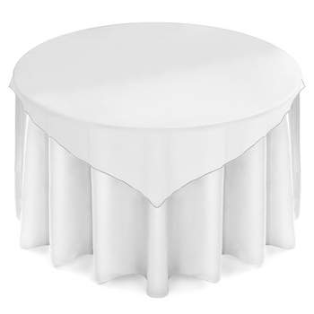 Lann's Linens Square Organza Tablecloth Overlay for Wedding, Banquet