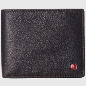 Alpine Swiss Men’s Spencer RFID Leather Wallet – Bifold with Flip ID, Divided Bill Section & Gift Box - 1 of 4