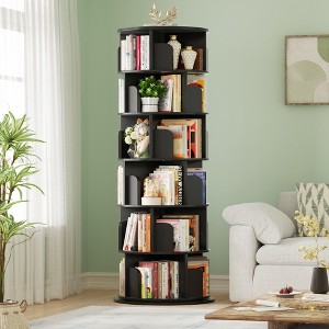 Besiost Rotating Bookcase, 360 Display Corner Bookshelf for Small Space - 1 of 4