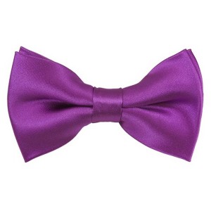 Young Boy's Solid Color 1.5 W And 4 L Inch Pre-Tied adjustable Bow Ties - 1 of 3
