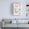 Trademark Fine Art - Marlee Ash Calligraphy & Design Its Never Too Floral Canvas Art - 2 of 4