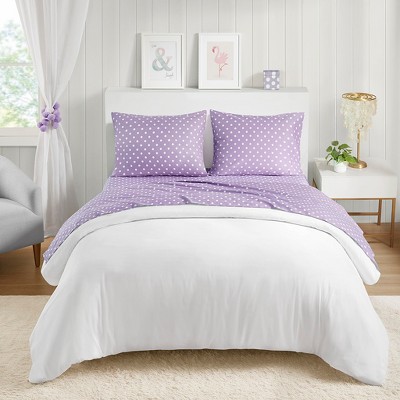 Lovely Polka Dot Printed Cotton Sheet Set, All Season Home Textile fits Child's Bedroom Decor