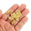 Unique Bargains Jewelry Making Bracelet Metal Elegant Leaf Pendants 100 Pcs - 4 of 4