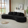 Contemporary Corduroy Curved Sectional Sofa with Scatter Cushions ¨C Oversized Compressed Couch for Living Room & Apartment, No Assembly Required - 2 of 4