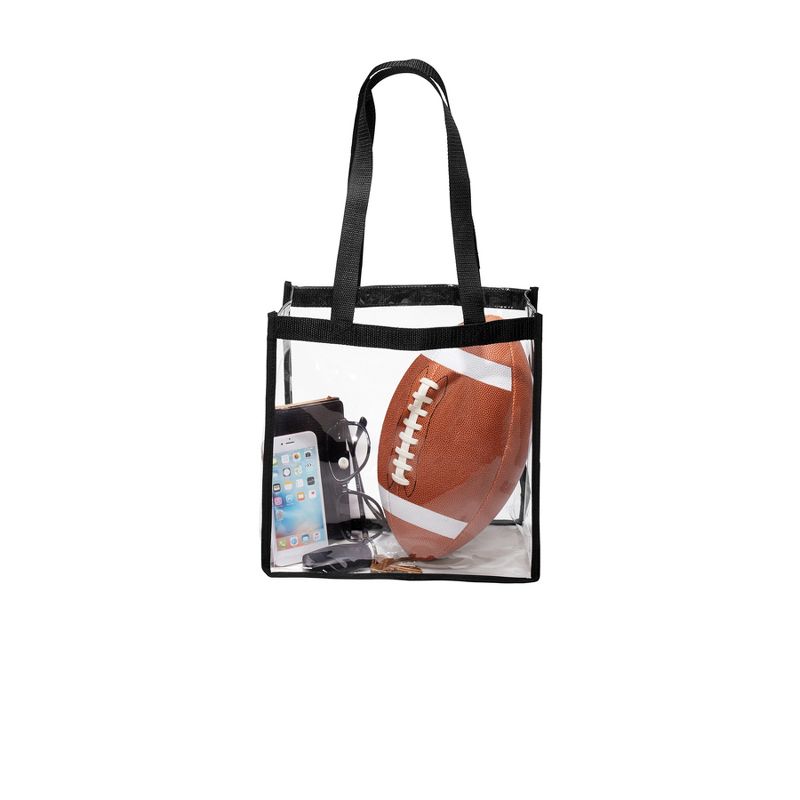 Port Authority Clear Stadium Tote (2 Pack) - Clear/Black, 4 of 10